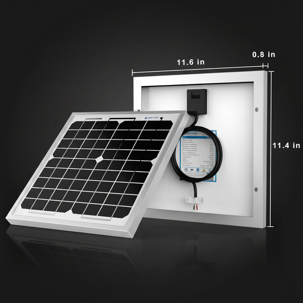 10 Watt 12 Volt Monocrystalline Solar Panel