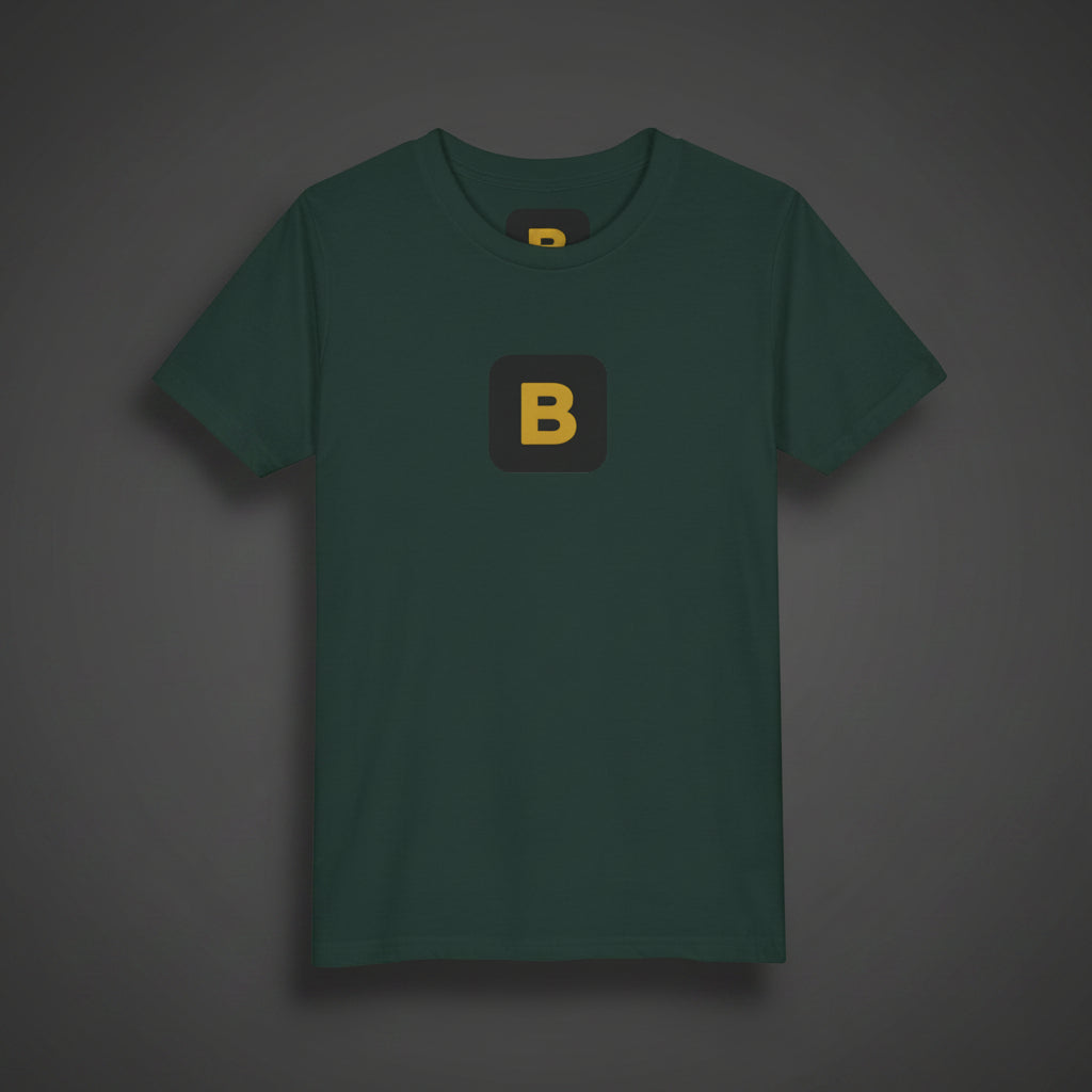 Gray t-shirt with 'Bold' text on a white background