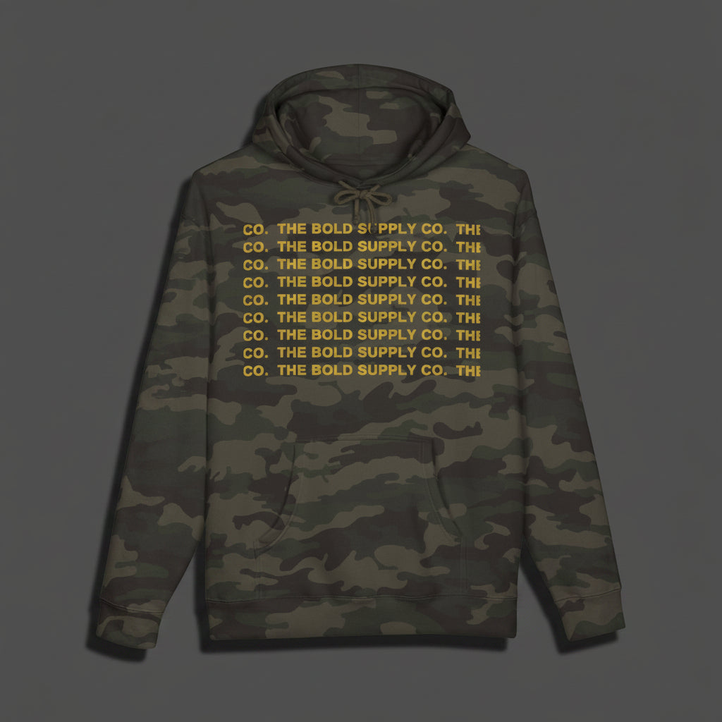 The Bold Supply Co.' Repeat Black/Camo Hoodie