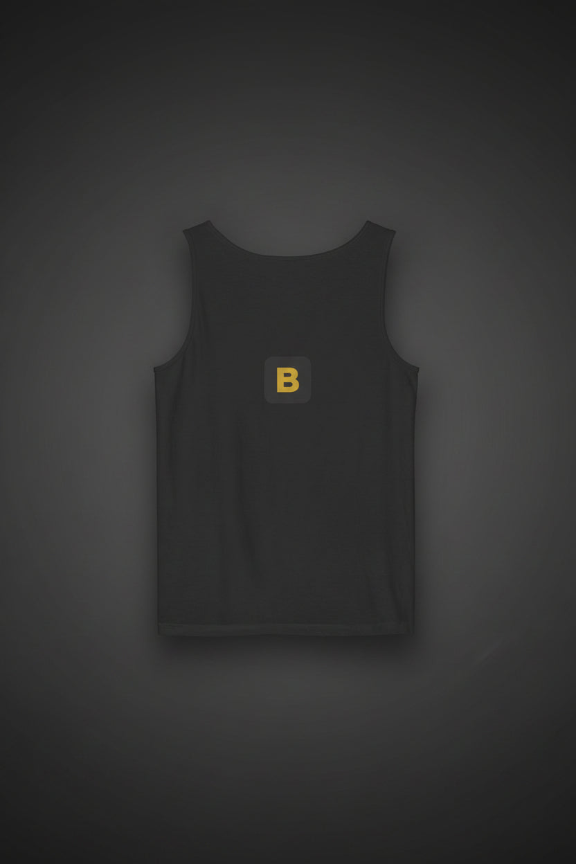 Black tank top on a white background