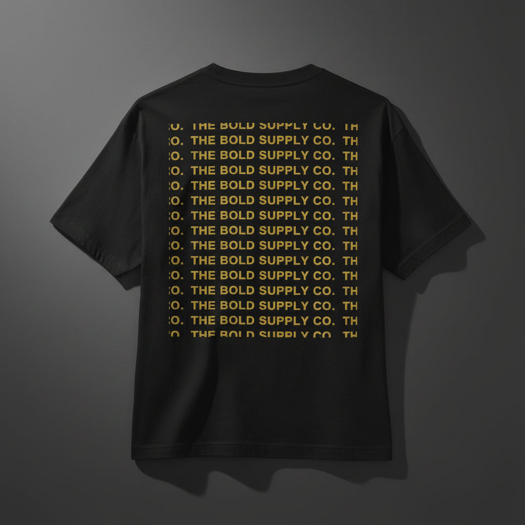 Bold Supply Co. Original Tee —  Black Gold Stack