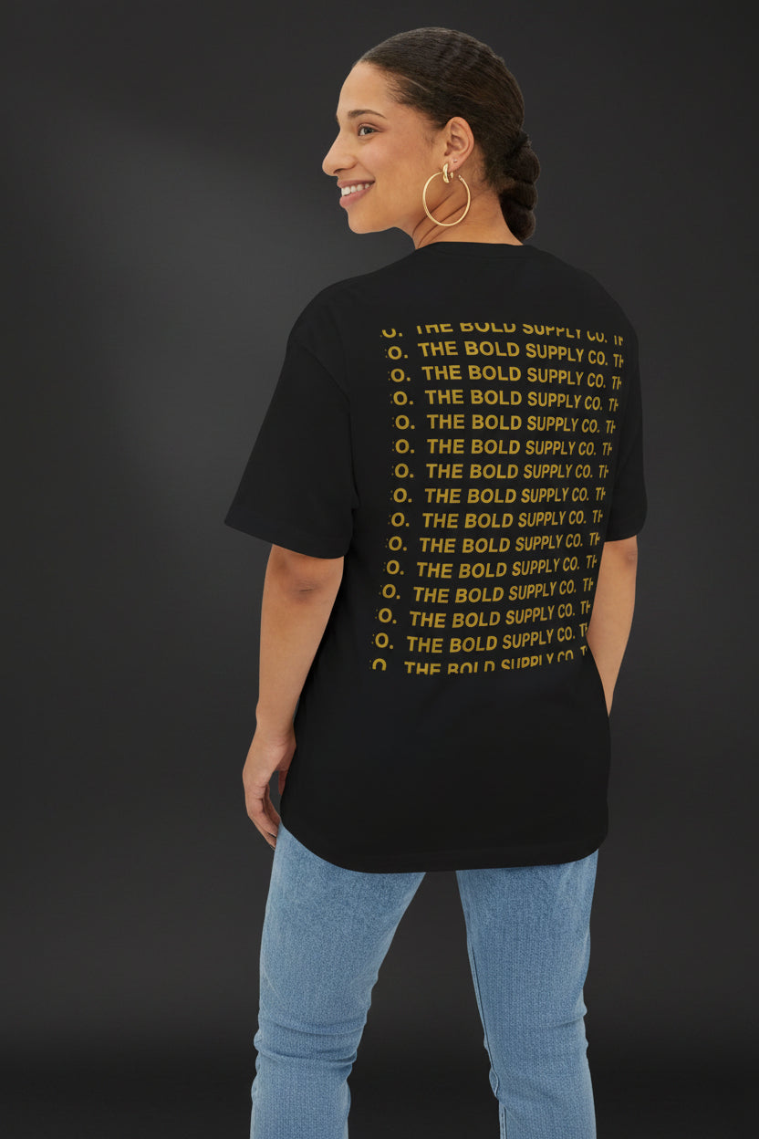 Bold Supply Co. Original Tee —  Black Gold Stack