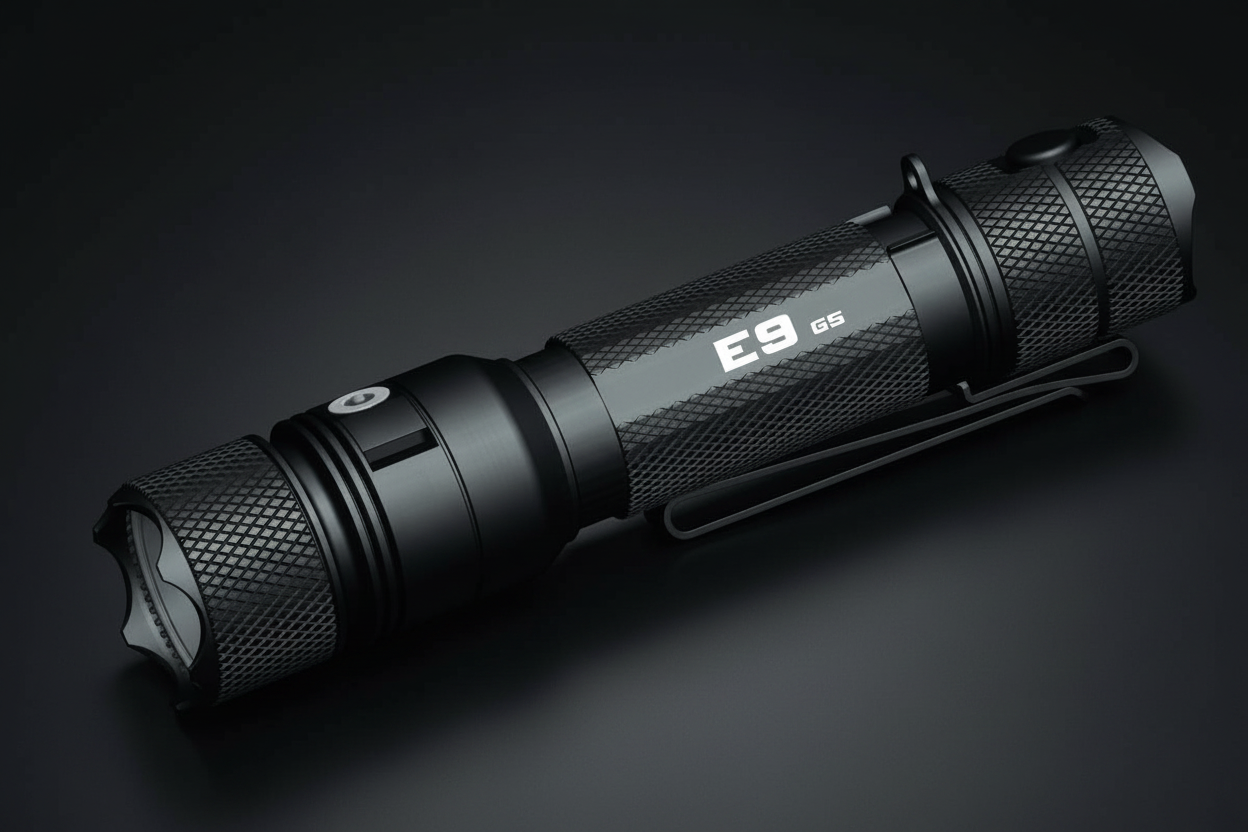 E9 GEN5 Long Throw- 3,000 Lumen  388 Meter  Tactical EDC Flashlight
