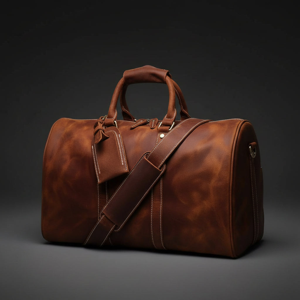 The Brandt Weekender | Small Leather Duffle Bag