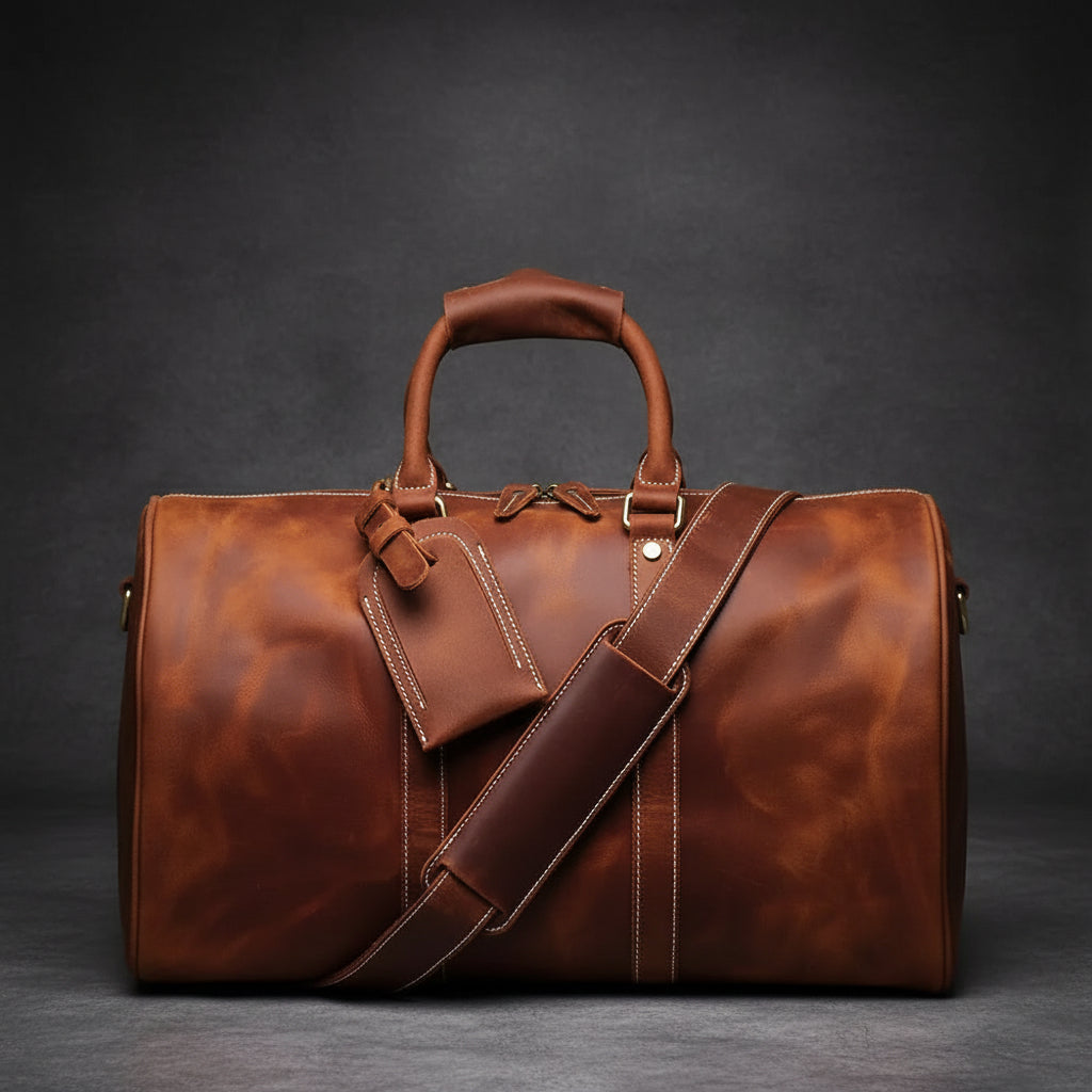 The Brandt Weekender | Small Leather Duffle Bag