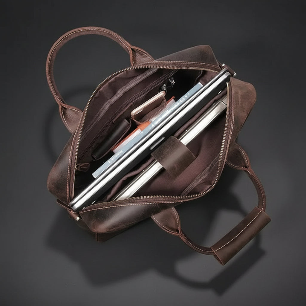 The Welch Briefcase | Vintage Leather Messenger Bag