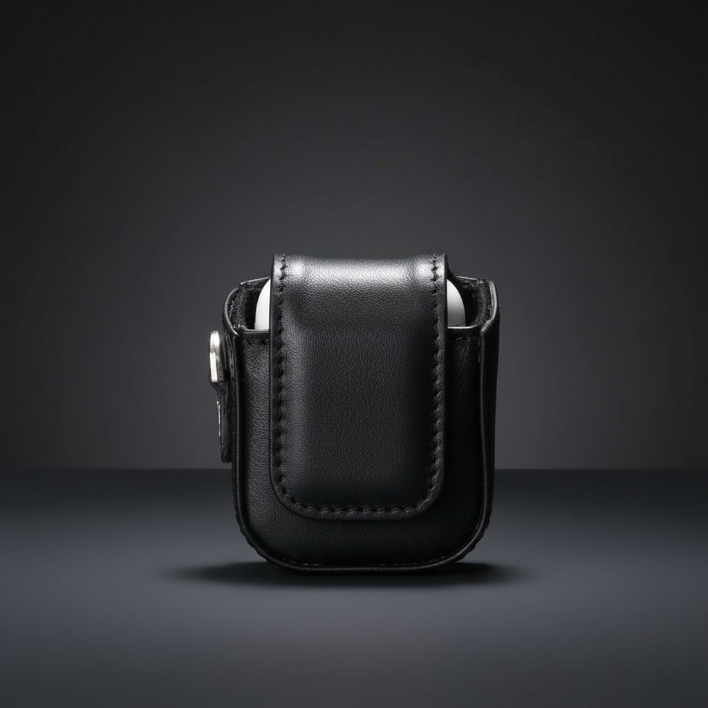 Aurora Luxury Leather AirPods Case with Attached Wrist Strap