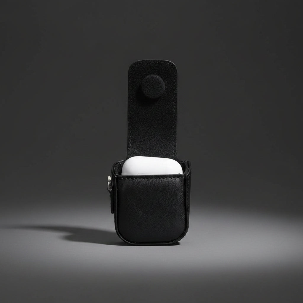 Aurora Luxury Leather AirPods Case with Attached Wrist Strap