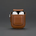 Aurora Luxury Leather AirPods Case with Attached Wrist Strap