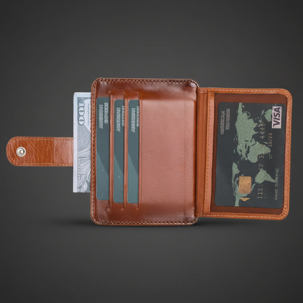 Cortez Handcrafted Leather Slim Wallet with Card Holder