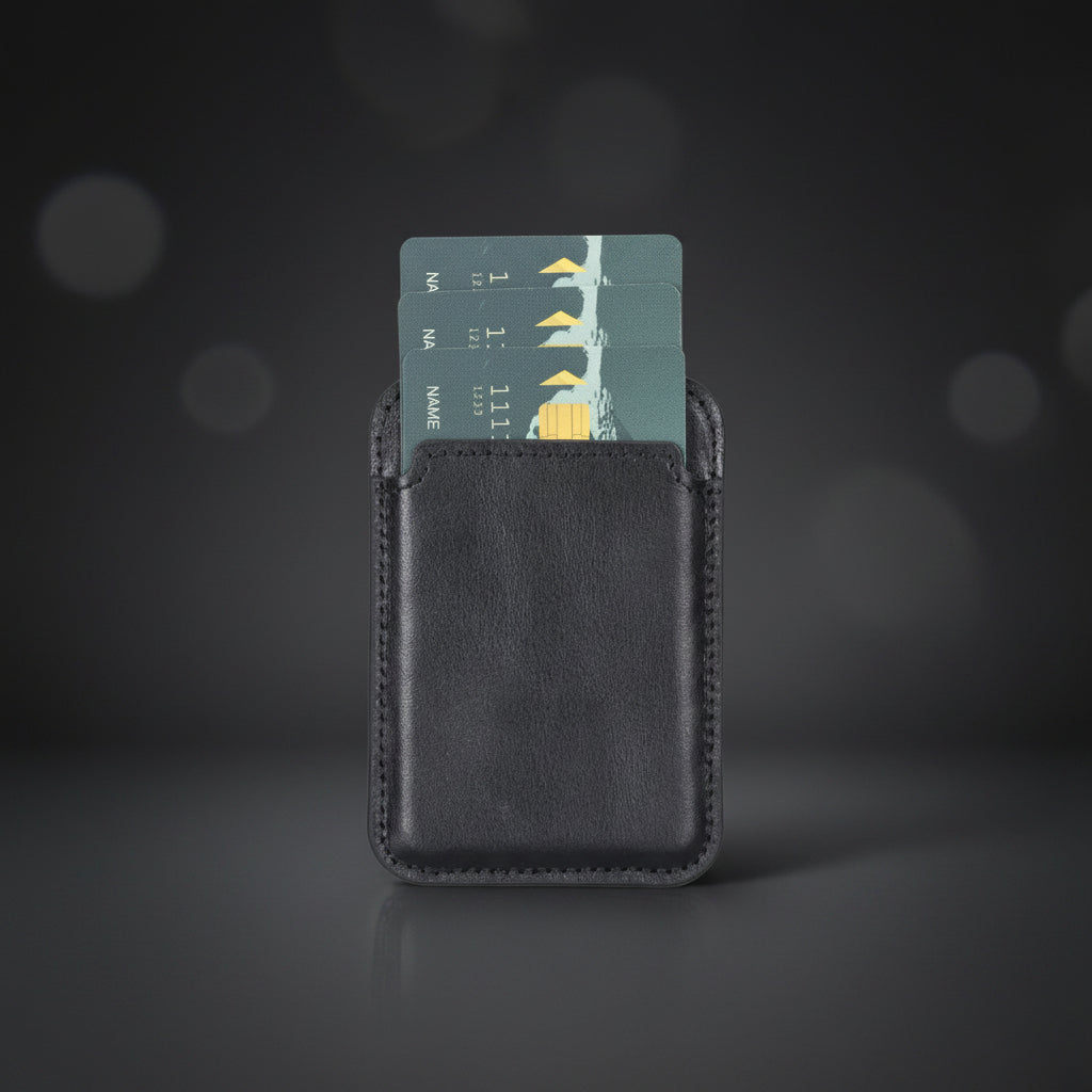 Cortland Full-Grain Leather Card Holder Wallet with Magnet