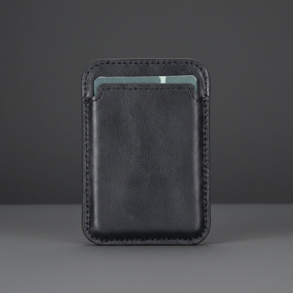 Cortland Full-Grain Leather Card Holder Wallet with Magnet