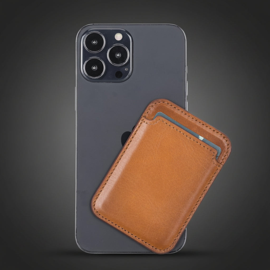 Cortland Full-Grain Leather Card Holder Wallet with Magnet