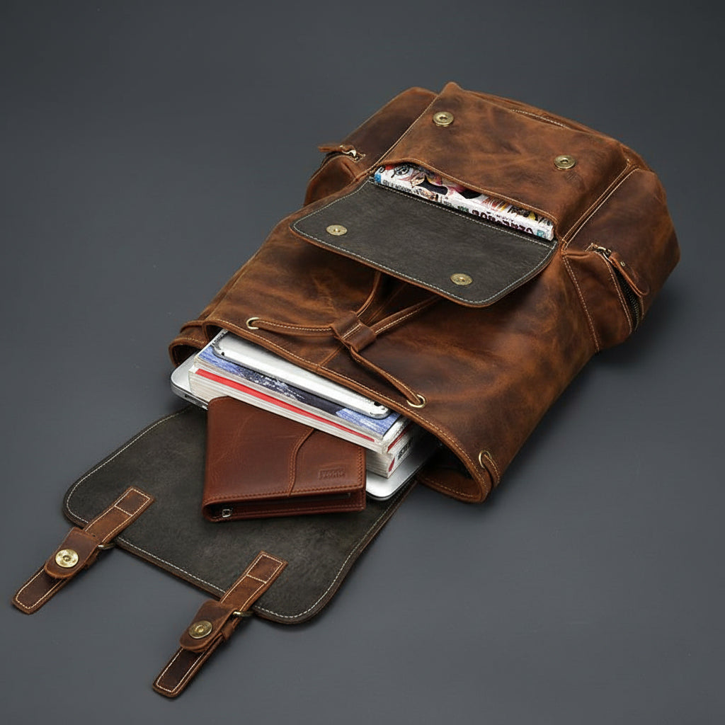 The Hagen Backpack | Vintage Leather Backpack