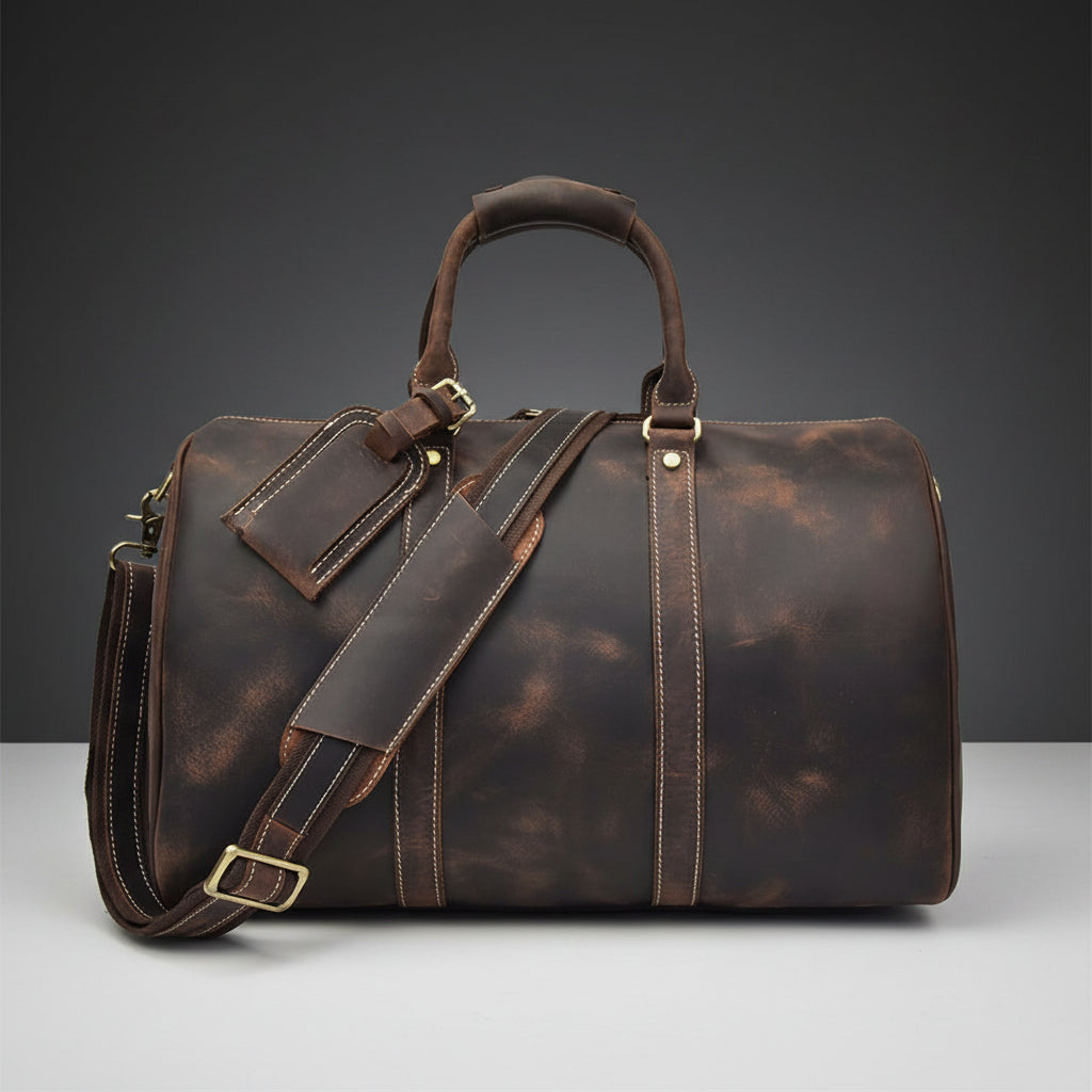 The Brandt Weekender | Small Leather Duffle Bag