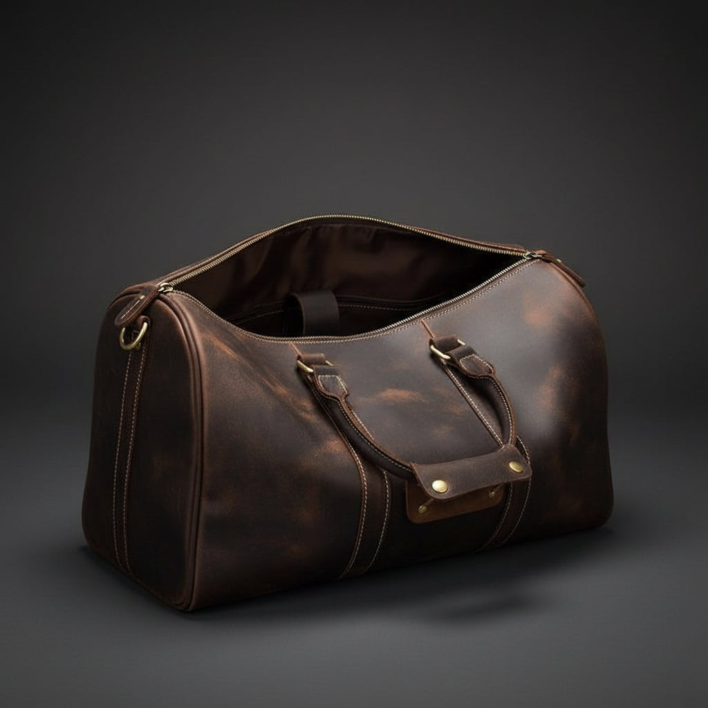 The Brandt Weekender | Small Leather Duffle Bag