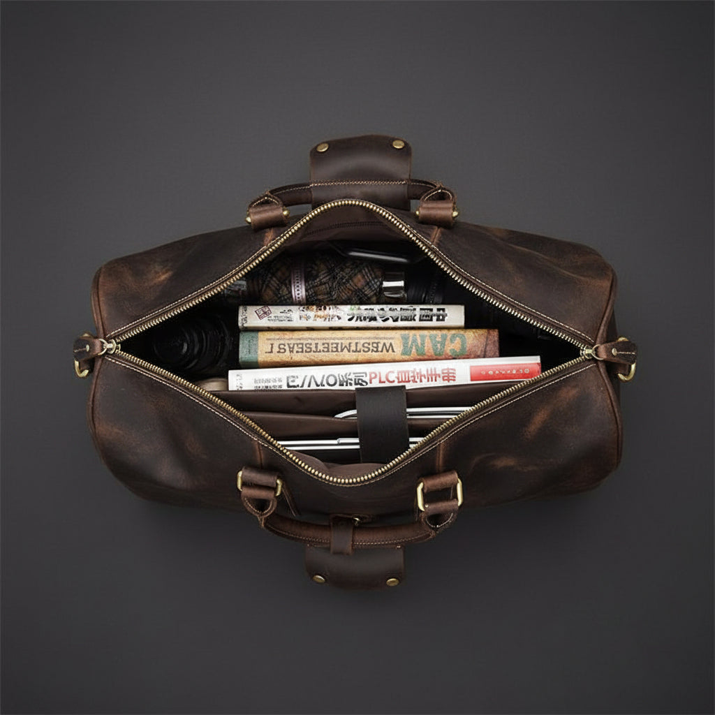 The Brandt Weekender | Small Leather Duffle Bag
