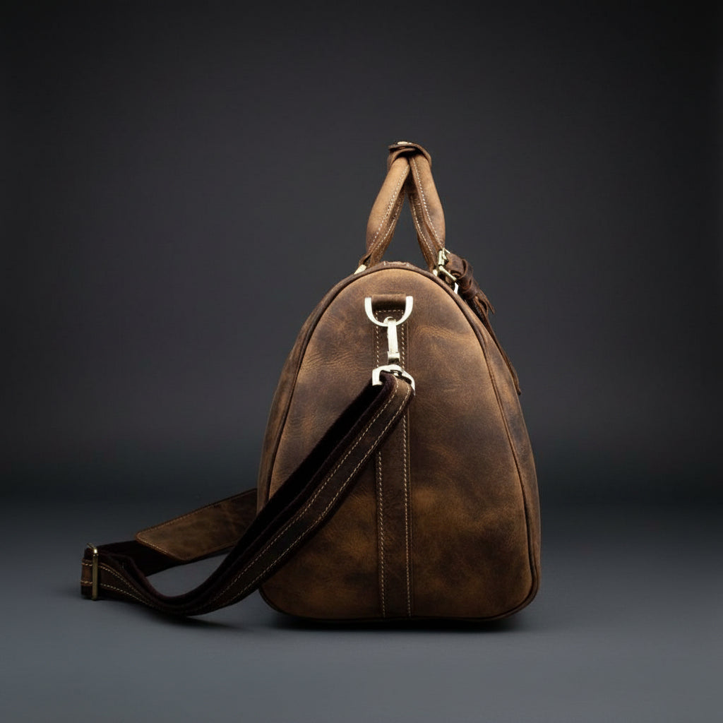 The Brandt Weekender | Small Leather Duffle Bag